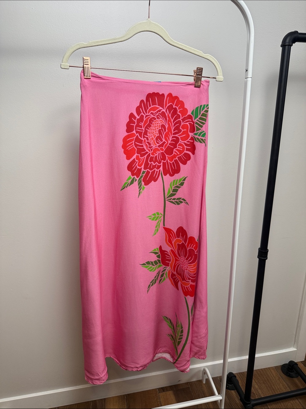 Farm Rio Rose Motif Maxi Skirt